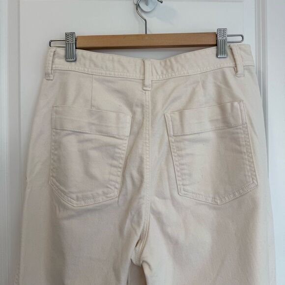 GAP | Cream High Rise Wide Leg Crop Jeans - Picture 7 of 12